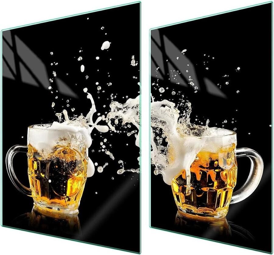 Afdekplaat fornuis Werkbladbeschermer glas Keuken beschermen Kras en slagvast 70x52 cm Veelkleurig