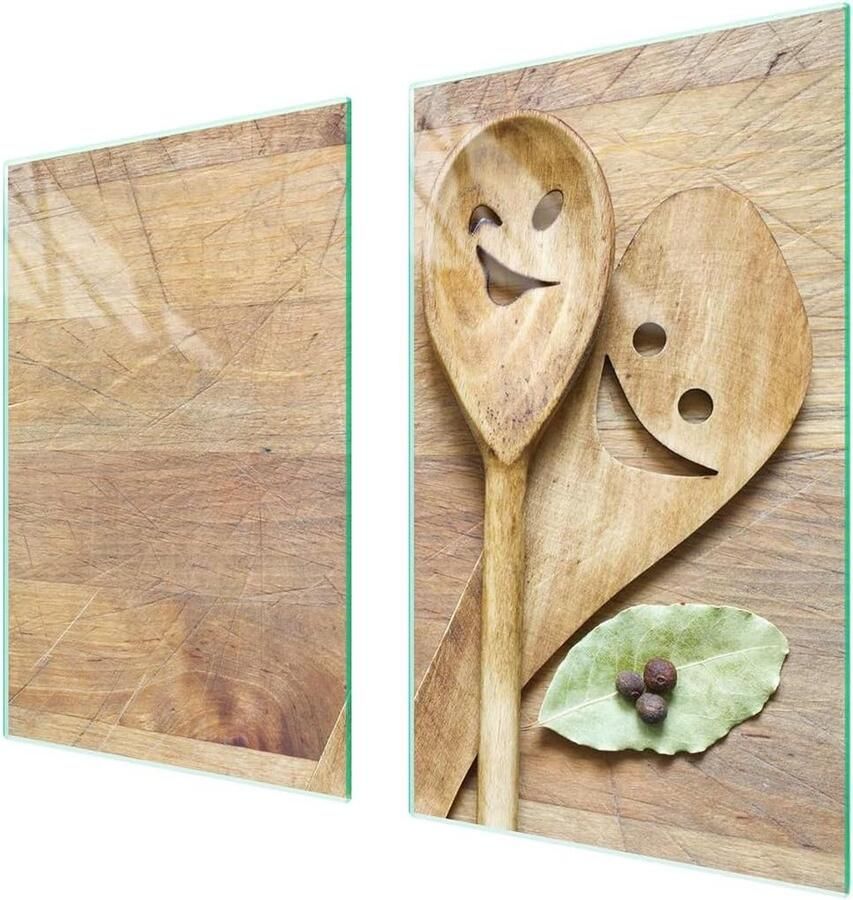 Afdekplaat fornuis Werkbladbeschermer glas Keuken decoreren Kras en slagvast 65x52 cm Veelkleurig