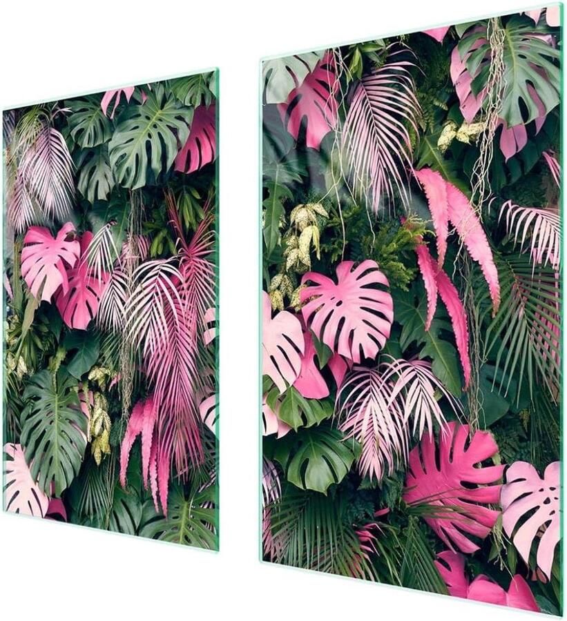 Afdekplaat fornuis Werkbladbeschermer Keuken Decoratie Gehard Glas 75 x 52 cm Veelkleurig
