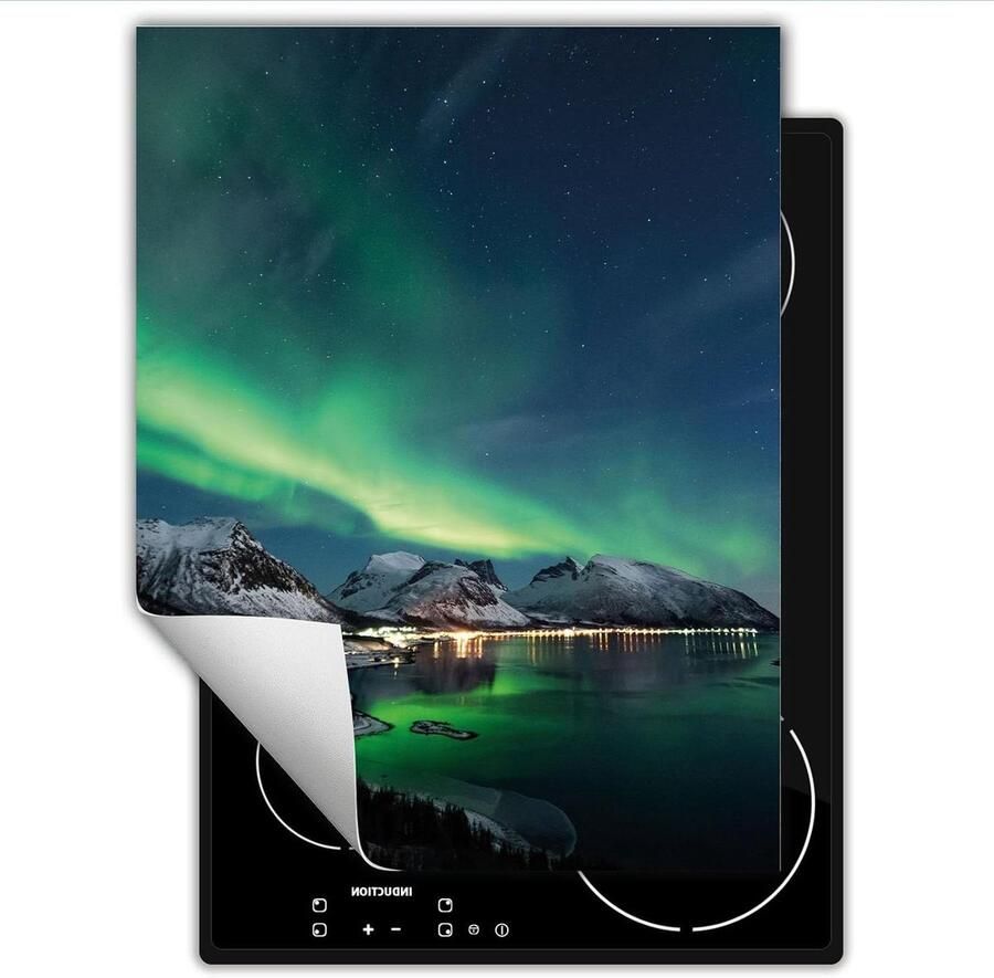 Afdekplaat fornuis Werkbladbeschermer kookplaat Extra werkruimte creëren Antislip vinyl materiaal 40x52 cm Noorderlicht