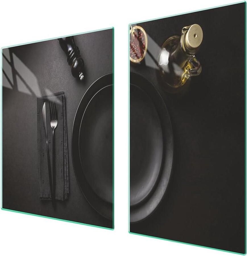 Afdekplaat fornuis Werkbladbeschermer kookplaat Keuken beschermen en decoreren Kras- en slagvast gehard glas 100x52 cm Veelkleurig