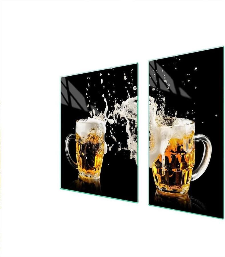 Afdekplaat fornuis Werkbladbeschermer Snijplank Keukenbescherming Gehard glas 90 x 52 cm Veelkleurig
