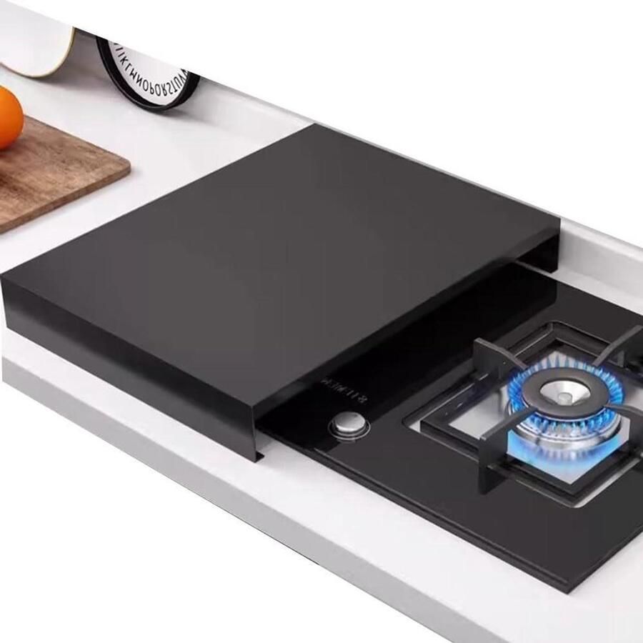 Afdekplaat Gasfornuis Beschermende Beugel Keuken Organiseren Anti-slip Voetjes Universeel Zwart