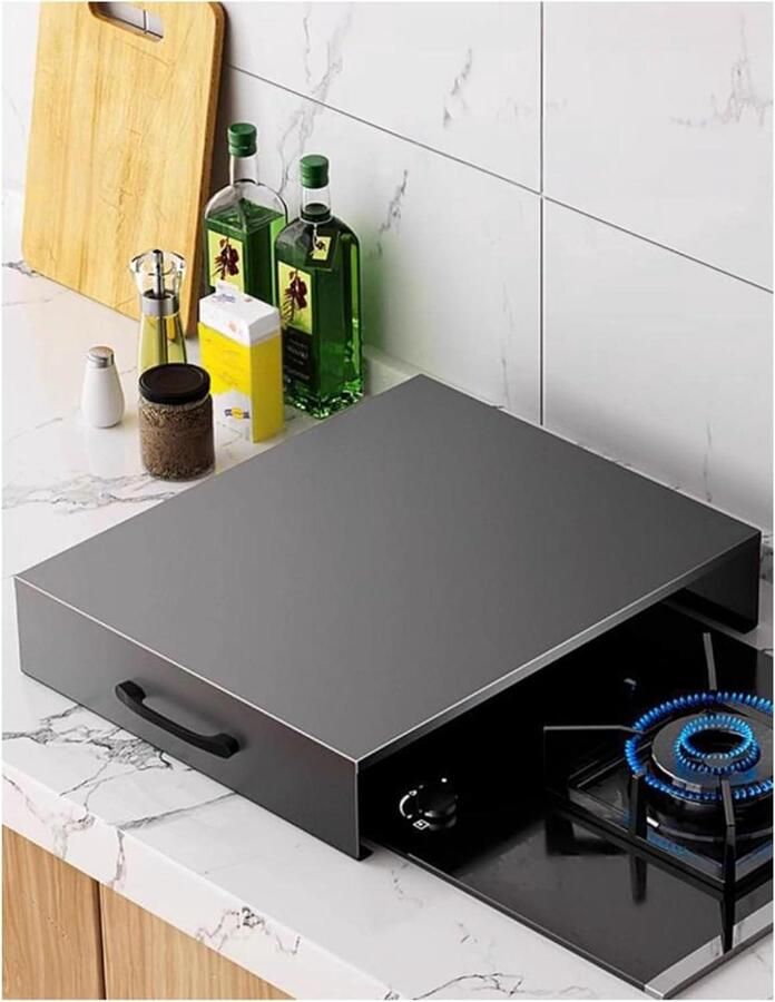 Afdekplaat Gasfornuis Kookplaat Deksel Keuken Organiseren Extra Werkruimte 40x50 cm Grijs
