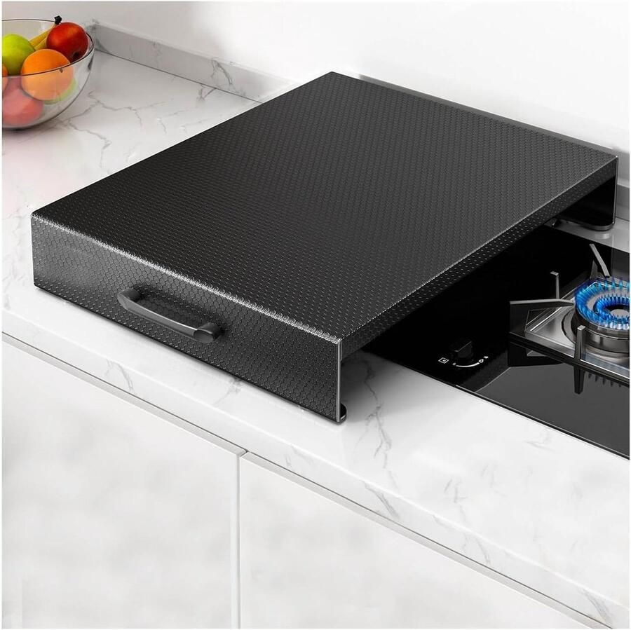 Afdekplaat Gaskookplaat Kookplaat Beschermer Keuken Werkruimte Antislip Stabiele Grip 40x48x9cm Grijs