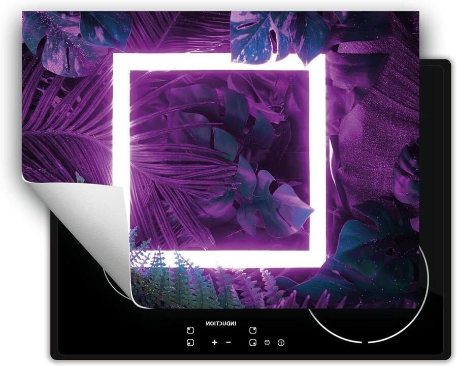 Afdekplaat Inductie Kookplaat Beschermer Keuken Decoratie Anti Slip Vinyl 70x52 cm Neon paars