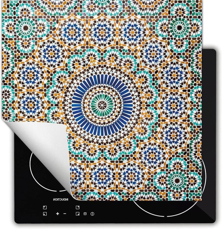 Afdekplaat Inductie Kookplaat Beschermer Keuken Werkruimte Antislip Vinyl 60x52 cm Mozaïek Gekleurd