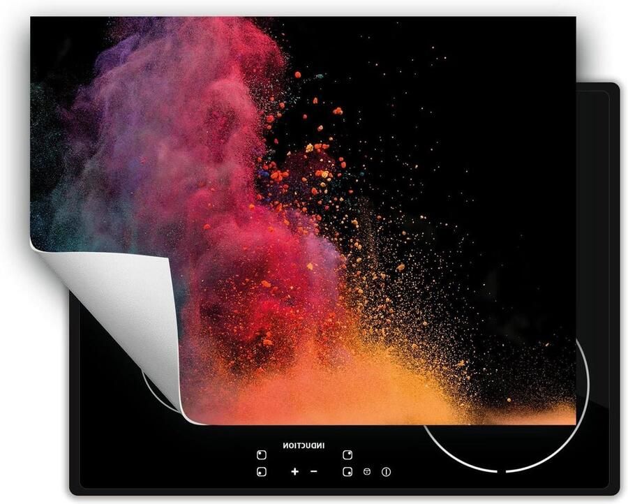 Afdekplaat Inductie Kookplaat Beschermer Keuken Werkruimte Antislip Vinyl 70x52 cm Zwarte Explosie