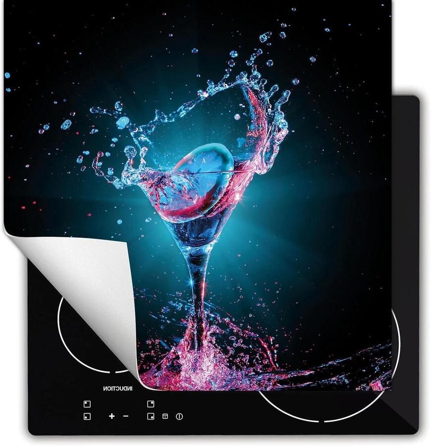 Afdekplaat Inductie Kookplaat Beschermer Keuken Werkruimte Krasbestendig Vinyl 60x52 cm Kleurrijk Drankje