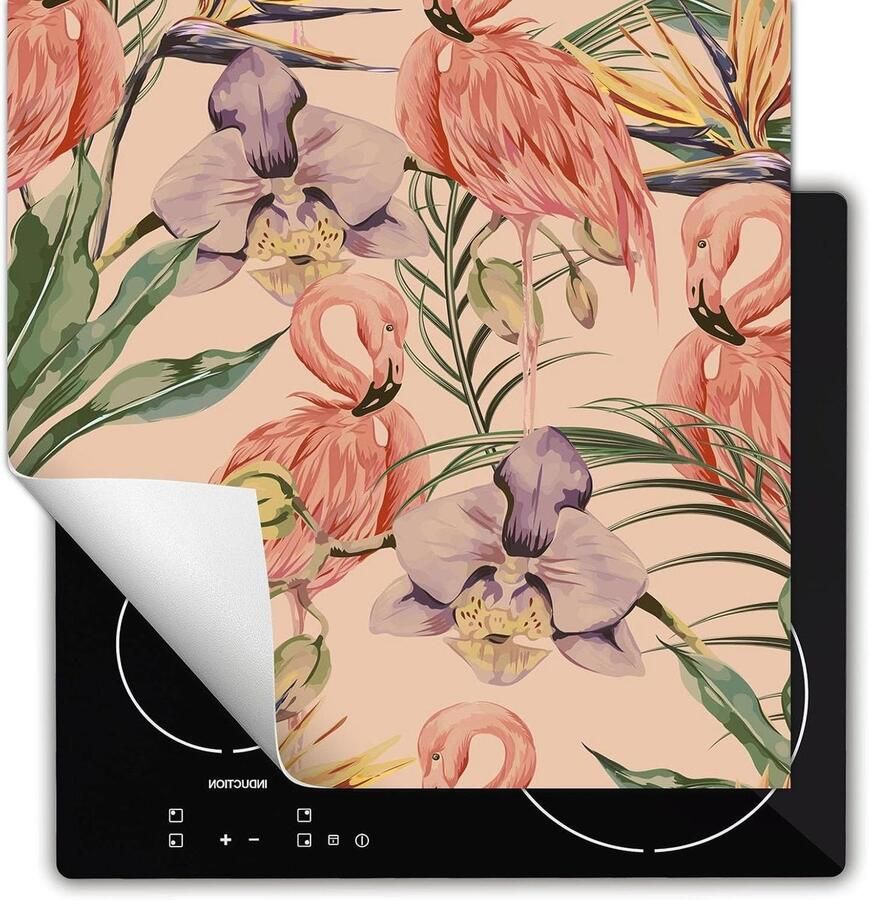 Afdekplaat Inductie Werkbladbeschermer Keuken Kookplaat Beschermen Extra Werkruimte 60x52 cm Flamingo Roze