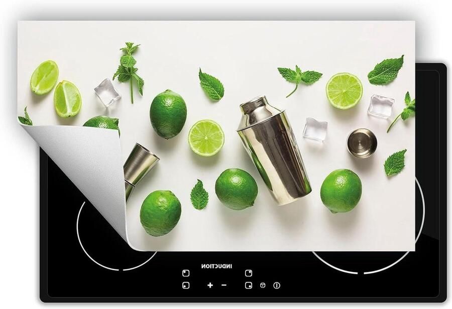 Afdekplaat Inductiekookplaat Beschermmat Kookplaat Extra Werkruimte Antislip Vinyl 90x52 cm Linde Fruit