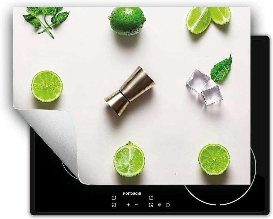 Afdekplaat Inductiekookplaat Kookplaat Beschermer Extra Werkruimte Antislip Vinyl 70x52 cm Linde Fruit