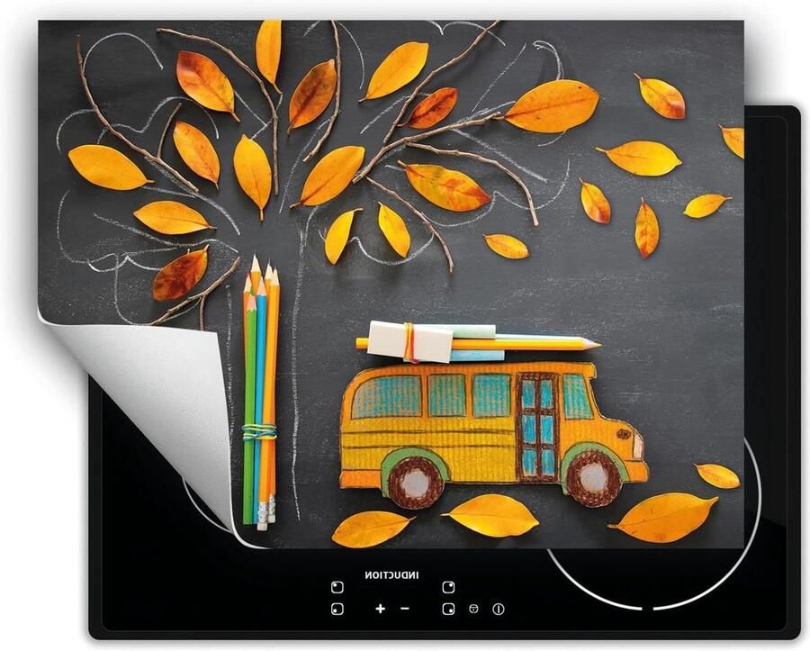 Afdekplaat inductiekookplaat Kookplaat beschermer Keuken decoratie Extra werkruimte 70x52 cm Herfst