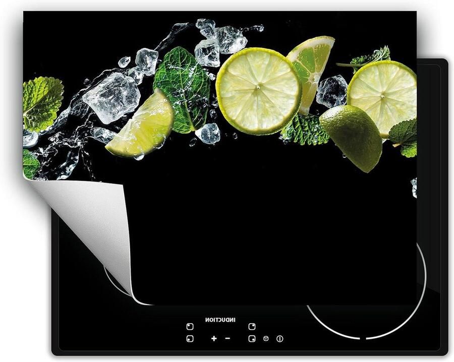 Afdekplaat inductiekookplaat Kookplaat beschermer Keukenwerkruimte vergroten Antislip vinyl materiaal 80x52 cm Zwart