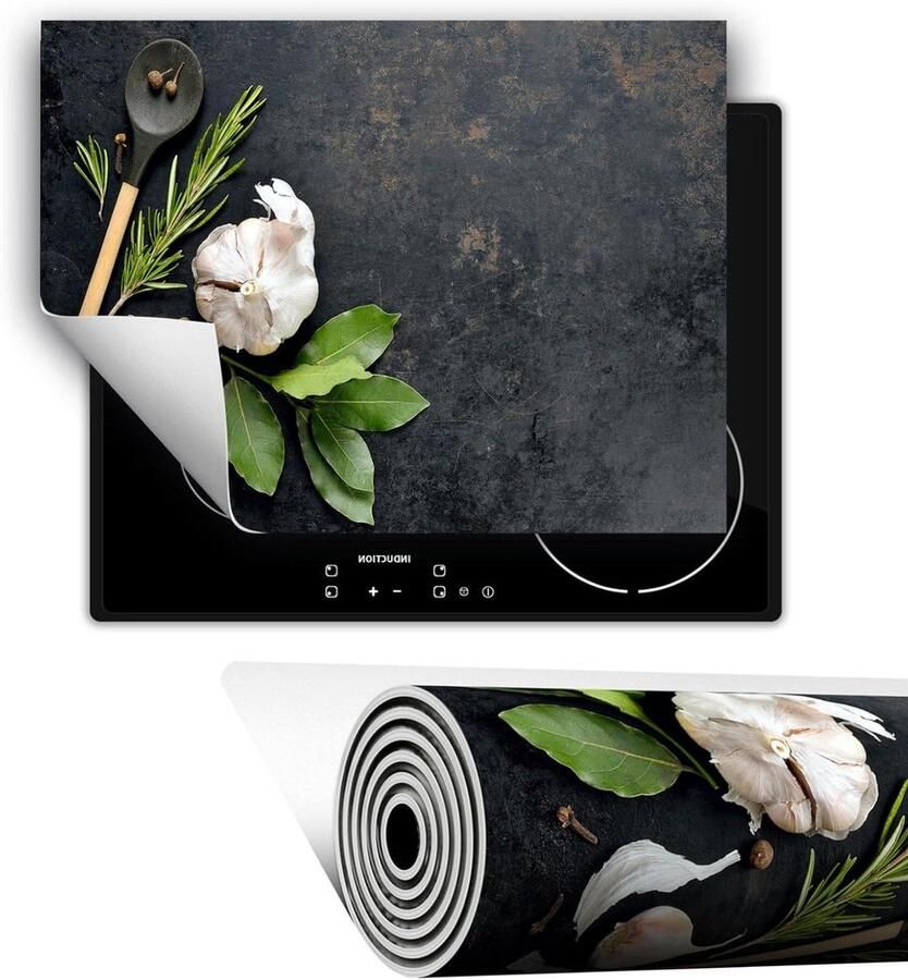 Afdekplaat Inductiekookplaat Kookplaat Beschermer Mat Extra Werkruimte Creëren Anti Slip Vinyl 80x52 cm Kruiden Leitje