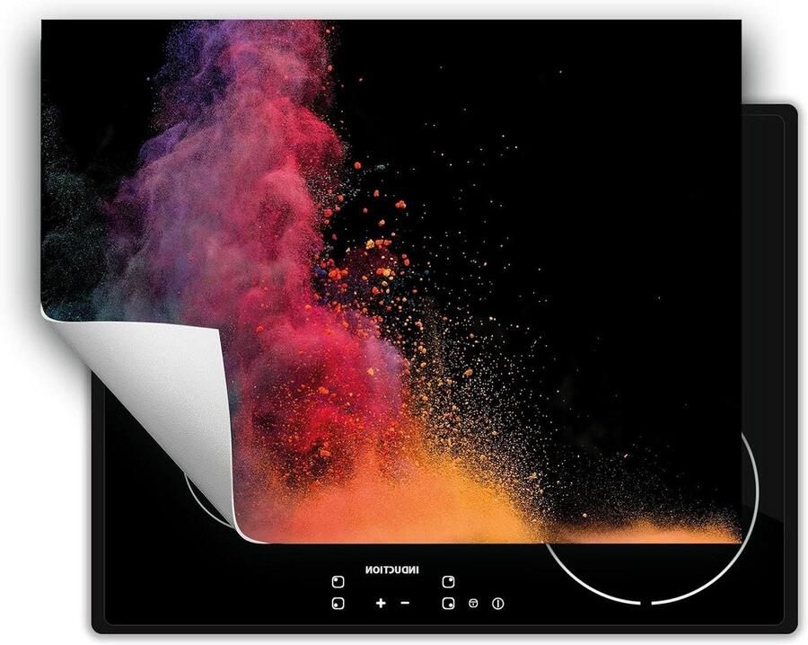 Afdekplaat inductiekookplaat Kookplaat beschermer mat Keuken organiseren Antislip vinyl materiaal 80x52 cm Zwart