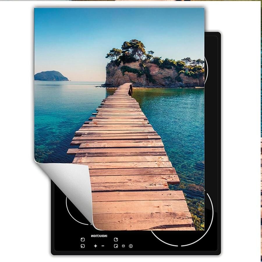 Afdekplaat Inductiekookplaat Kookplaat Beschermer Mat Keuken Werkruimte Antislip Vinyl 40x52 cm Landschap Brug