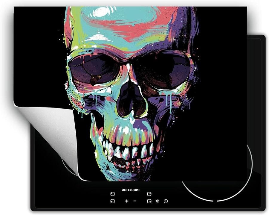 Afdekplaat Inductiekookplaat Kookplaat Beschermer Mat Keuken Werkruimte Antislip Vinyl 80x52 cm Zwart