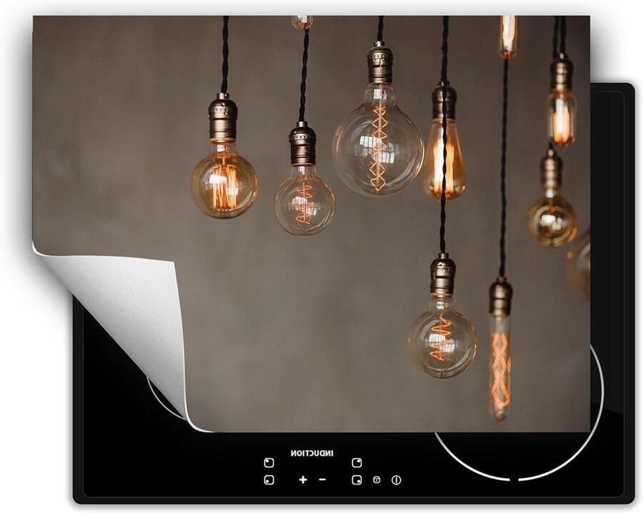 Afdekplaat Inductiekookplaat Kookplaat Beschermer Mat Keuken Werkruimte Antislip Vinyl 80x52 cm Lichtgrijs