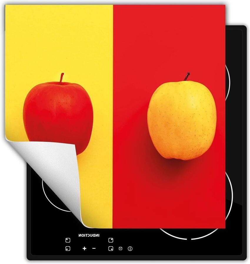 Afdekplaat Inductiekookplaat Kookplaat Beschermer Mat Keuken Werkruimte Creëren Antislip Vinyl Oppervlak 50x52 cm Appels Gekleurd