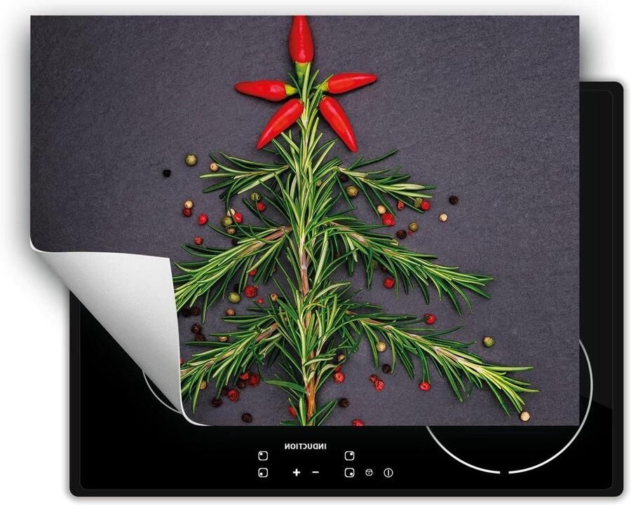 Afdekplaat Inductiekookplaat Werkbladbeschermer Keuken Beschermen en Decoreren Antislip Vinyl Materiaal 70x52 cm Leisteen