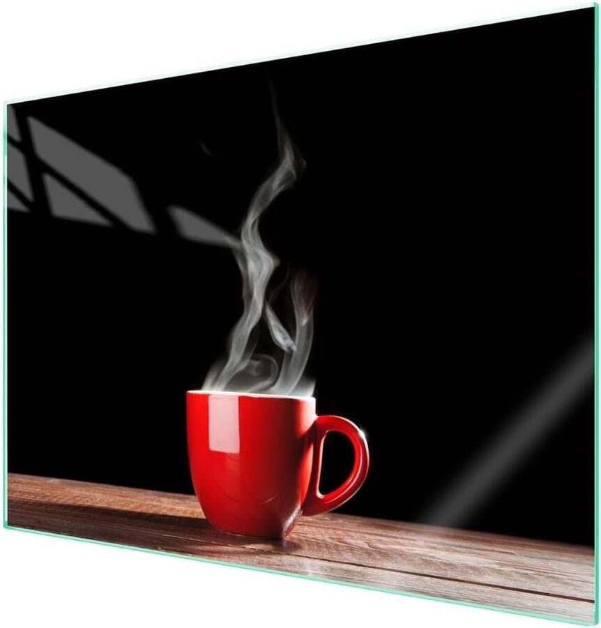 Afdekplaat Kookplaat Glasplaat Fornuis Keuken Beschermen Gehard Glas 70 x 52 cm Koffie