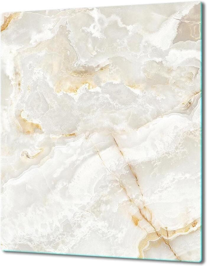 Afdekplaat Kookplaat Glasplaat Fornuis Keuken Decoratie Gehard Glas 40 x 52 cm Marmer