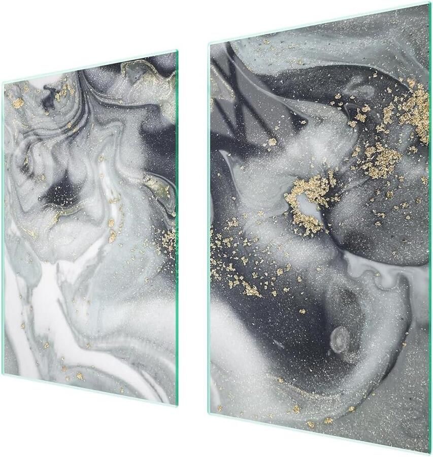 Afdekplaat Kookplaat Werkblad Beschermer Keuken Decoratie Gehard Glas 65 x 52 cm Marmer