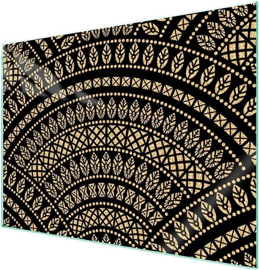 Afdekplaat Kookplaat Glasplaat Spatscherm Keuken Beschermen Gehard Glas 70 x 52 cm Veelkleurig
