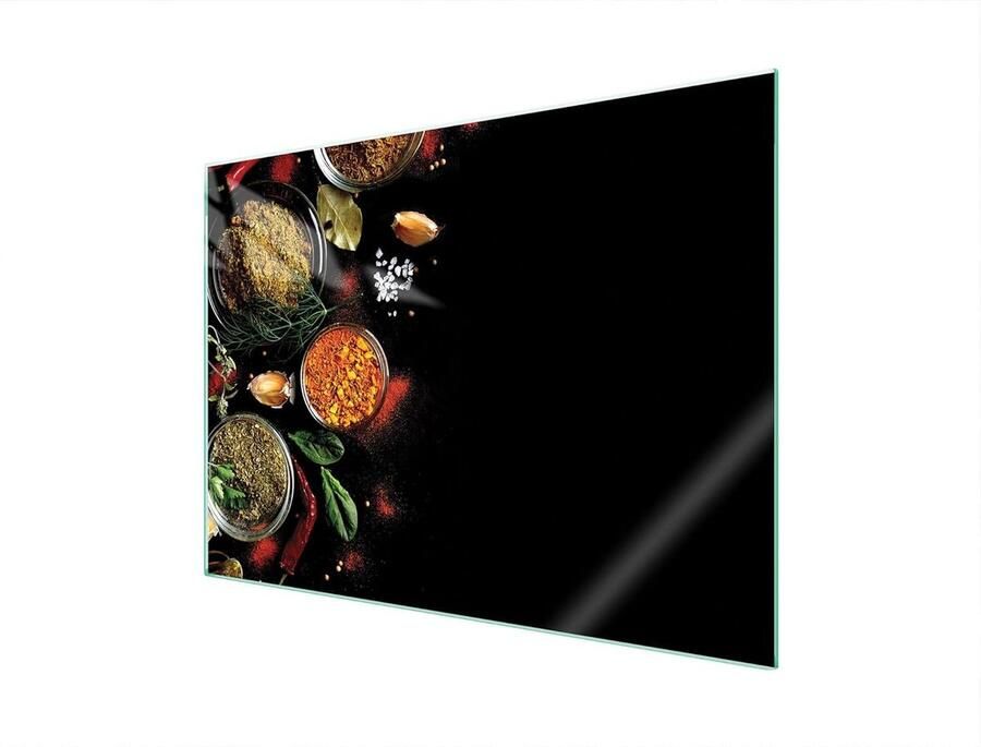 Afdekplaat Kookplaat Spatbescherming Glas Keuken Beschermen Gehard Glas 70 x 52 cm Koffie