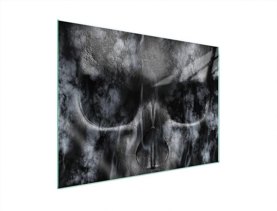 Afdekplaat Kookplaat Spatbescherming Glas Keuken Decoratie Gehard Glas 70 x 52 cm Zwart