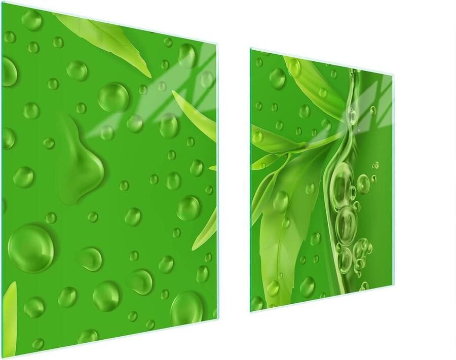 Afdekplaat Kookplaat Spatbescherming Snijplank Keuken Beschermen Gehard Glas 85 x 52 cm Mozaïek