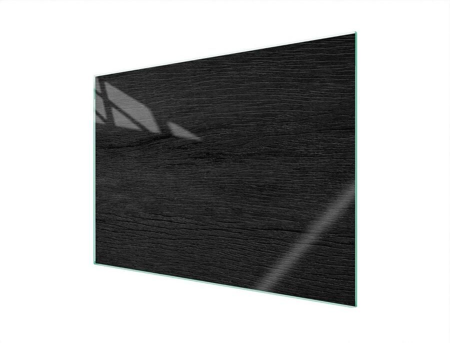 Afdekplaat Kookplaat Spatbord Glas Keuken Beschermen Gehard Glas 70 x 52 cm Zwart