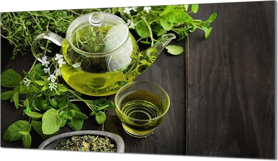 Afdekplaat Kookplaat Spatbord Glasplaat Keuken Beschermen Gehard Glas 90 x 52 cm Decoratief