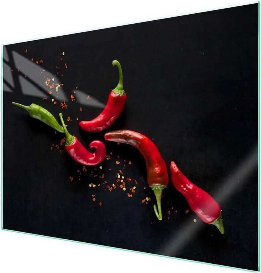 Afdekplaat Kookplaat Werkbladbeschermer Glas Keuken Decoratie Gehard Glas 70x52 cm Veelkleurig