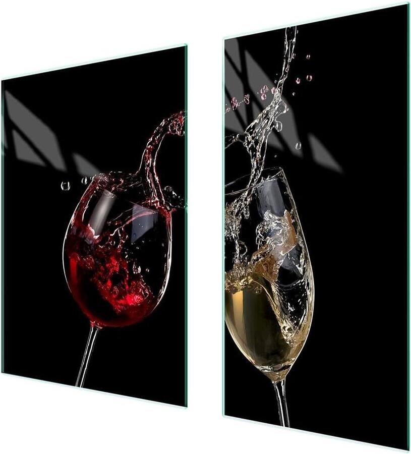 Afdekplaat Set Werkbladbeschermer Kookplaat Keuken Beschermen Gehard Glas 75 x 52 cm Veelkleurig