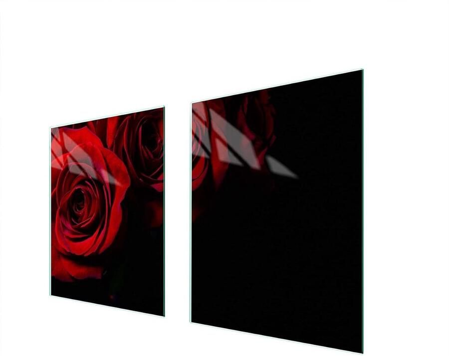 Afdekplaat voor fornuis Glasplaat Kookplaat Keuken Werkruimte Tweedelig Gehard Glas 85 x 52 cm Niet gespecificeerd