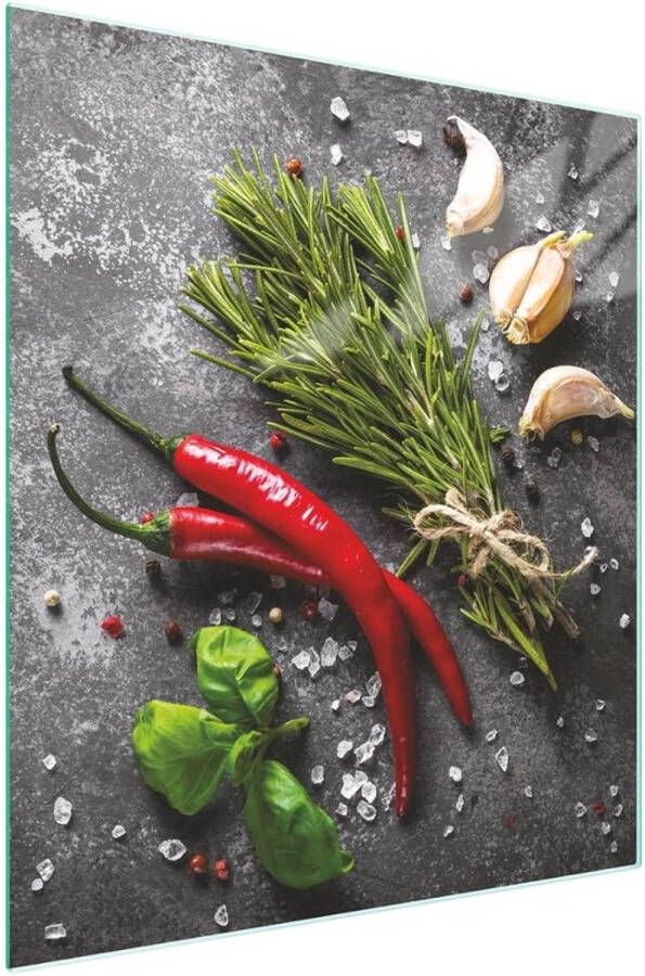 Afdekplaat voor Fornuis van 45 x 52 cm Keramische Kookplaat en Inductie Decoratieve Snijplank en Spatbescherming van Glas