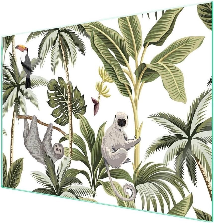 Afdekplaat voor fornuis Werkblad beschermer Keuken decoreren Gehard glas 70 x 52 cm Veelkleurig