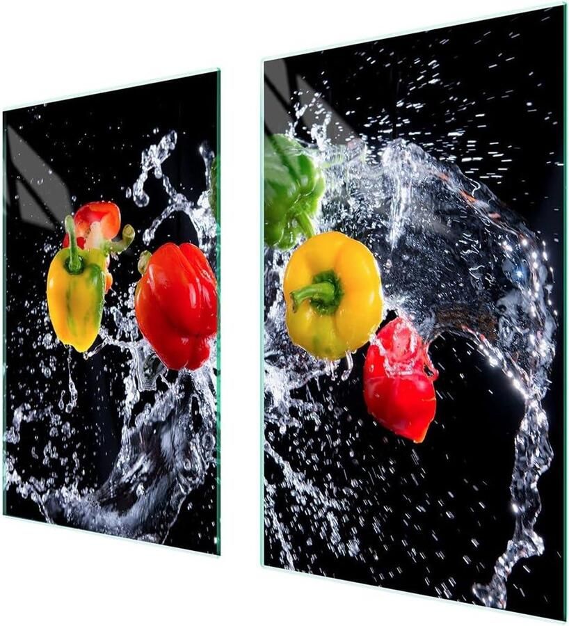 Afdekplaat voor fornuis Werkblad beschermer Keuken organiseren Gehard glas 75 x 52 cm Print