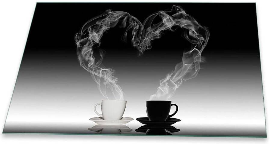 Afdekplaat voor keramische kookplaat 5-in-1 multifunctionele snijplank 80 x 52 cm zwart spatbescherming hygiënisch en veilig voor koken