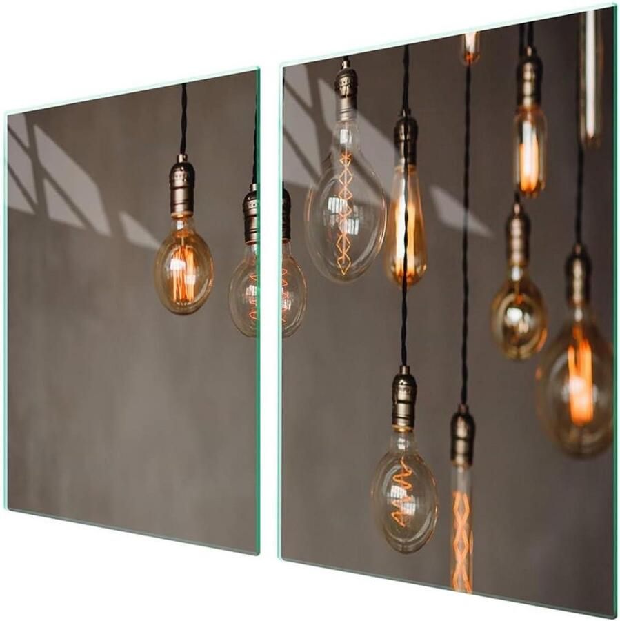 Afdekplaten fornuis Werkbladbeschermers glas Keuken organiseren Kras- en slagvast 90 x 52 cm Veelkleurig
