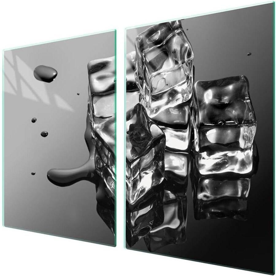 Afdekplaten fornuis Werkbladbeschermers Keuken beschermen Gehard glas 90 x 52 cm Veelkleurig