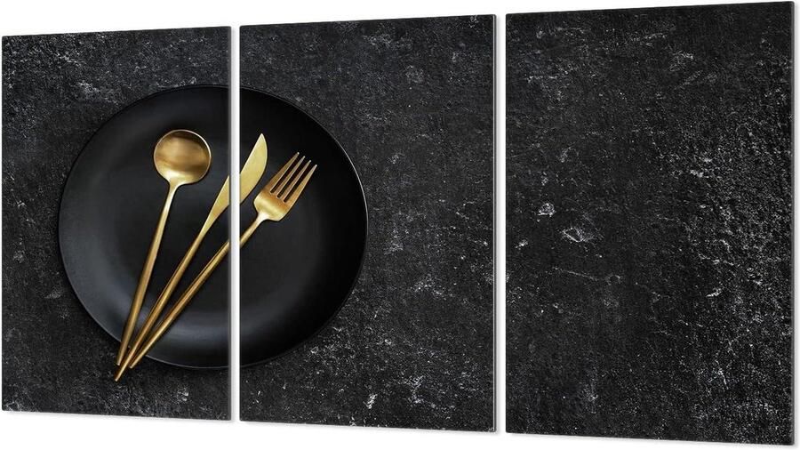 Afdekplaten Kookplaat Glasplaat Aanrecht Keuken Werkvlak Gehard Glas 3x30x52 cm Zwart