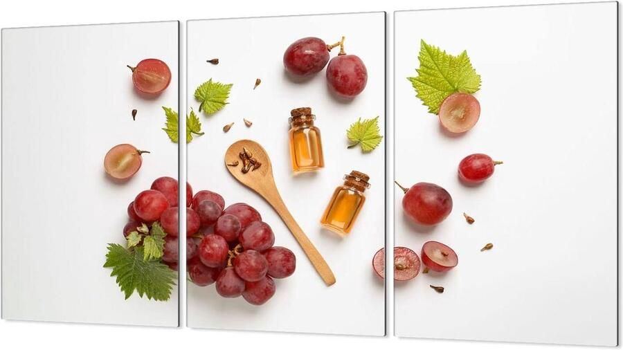 Afdekplaten Kookplaat Glasplaat Set Keuken Werkvlak Gehard Glas 30 x 52 cm Fruit Patroon