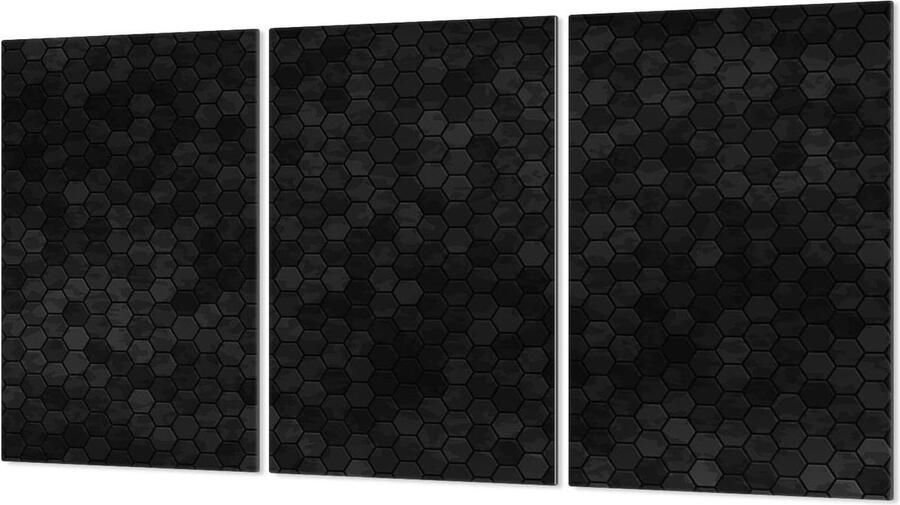 Afdekplaten Kookplaat Glasplaat Spatscherm Keuken Beschermen Gehard Glas 3x30x52 cm Zwart
