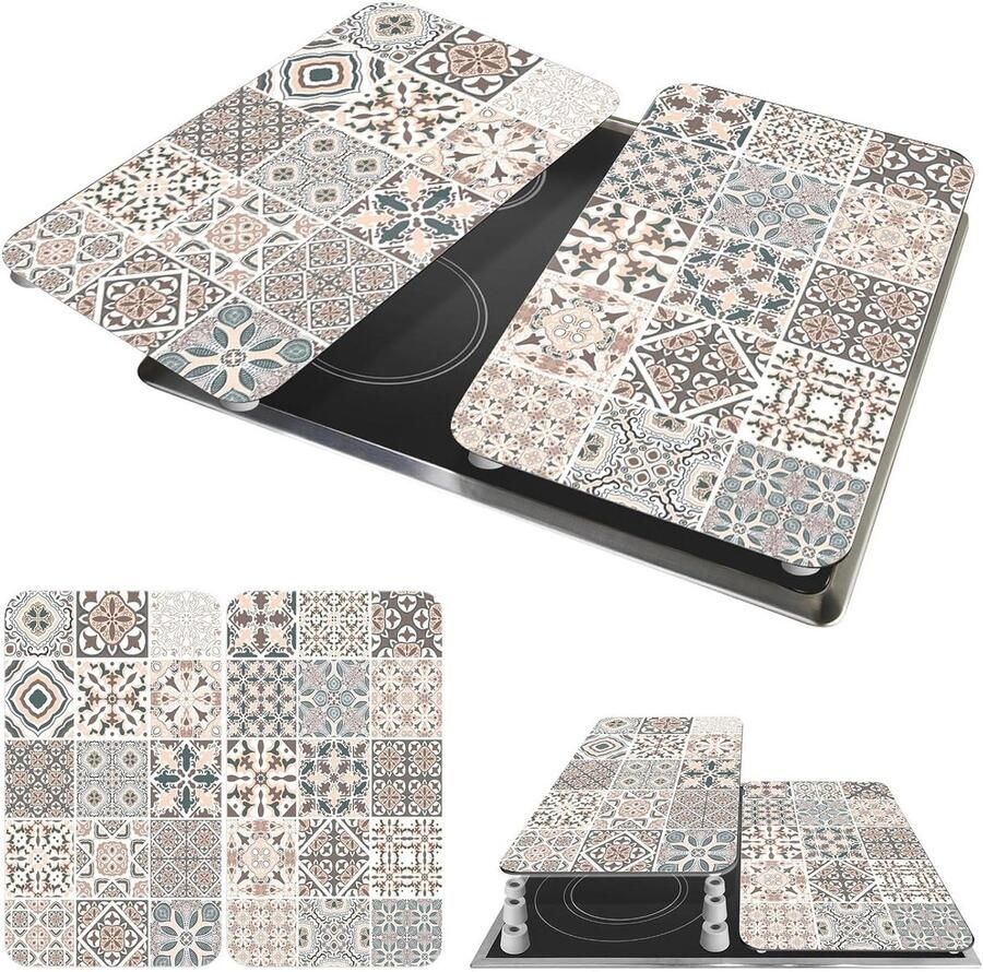 Afdekplaten Kookplaat Platen Kookplaat Extra Werkruimte Creëren Universeel Verstelbare Voetjes 52 x 30 cm Motief