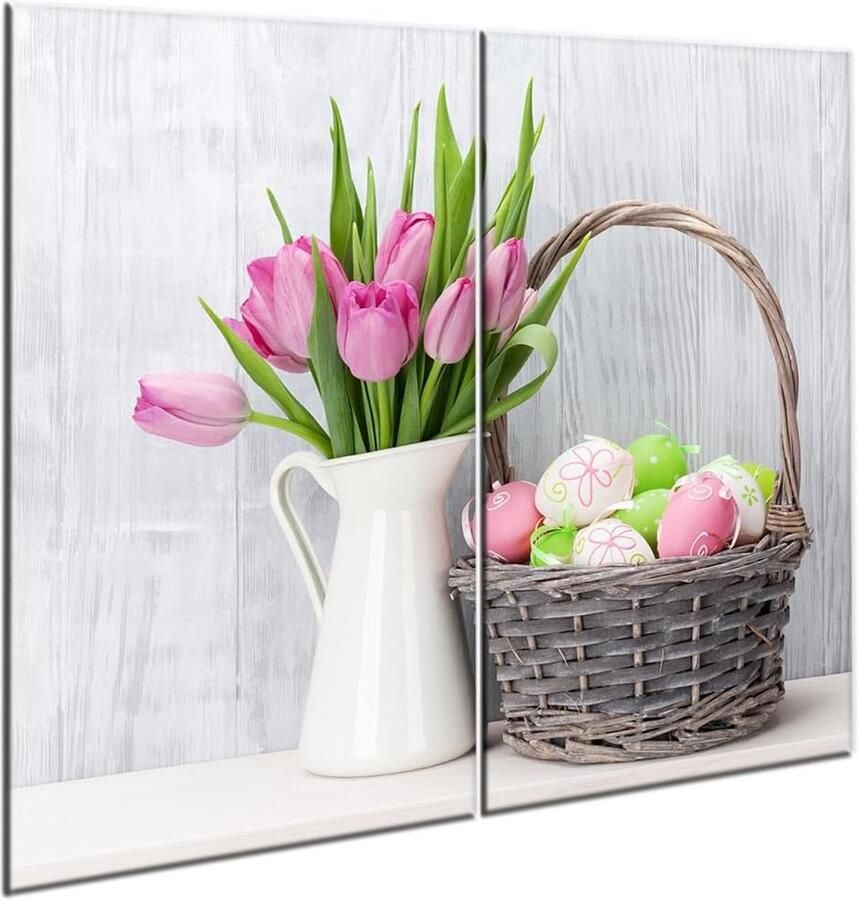 Afdekplaten Set Glasplaat Kookplaat Keuken Beschermen Hygiënische Oppervlakte 2 x 30x52 cm