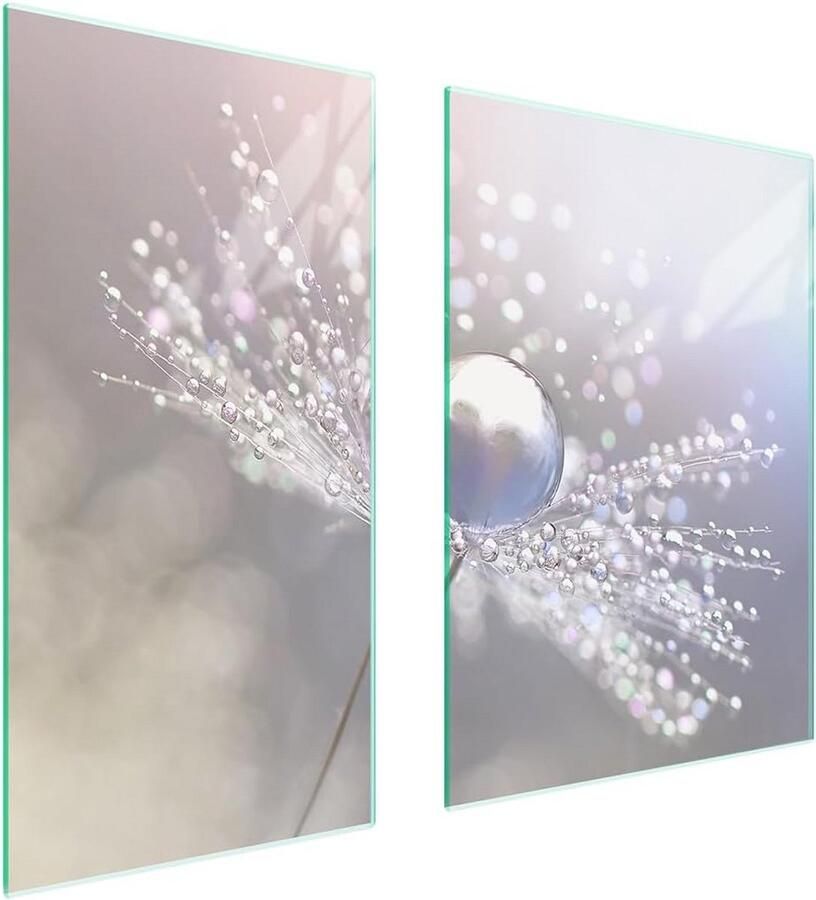 Afdekplaten Set Kookplaat Covers Keuken Beschermen Gehard Glas 75 x 52 cm Dandelion
