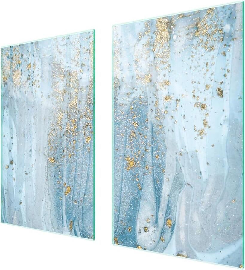 Afdekplaten voor fornuis Werkbladbeschermers Keukenbescherming Gehard glas 75 x 52 cm Marmer